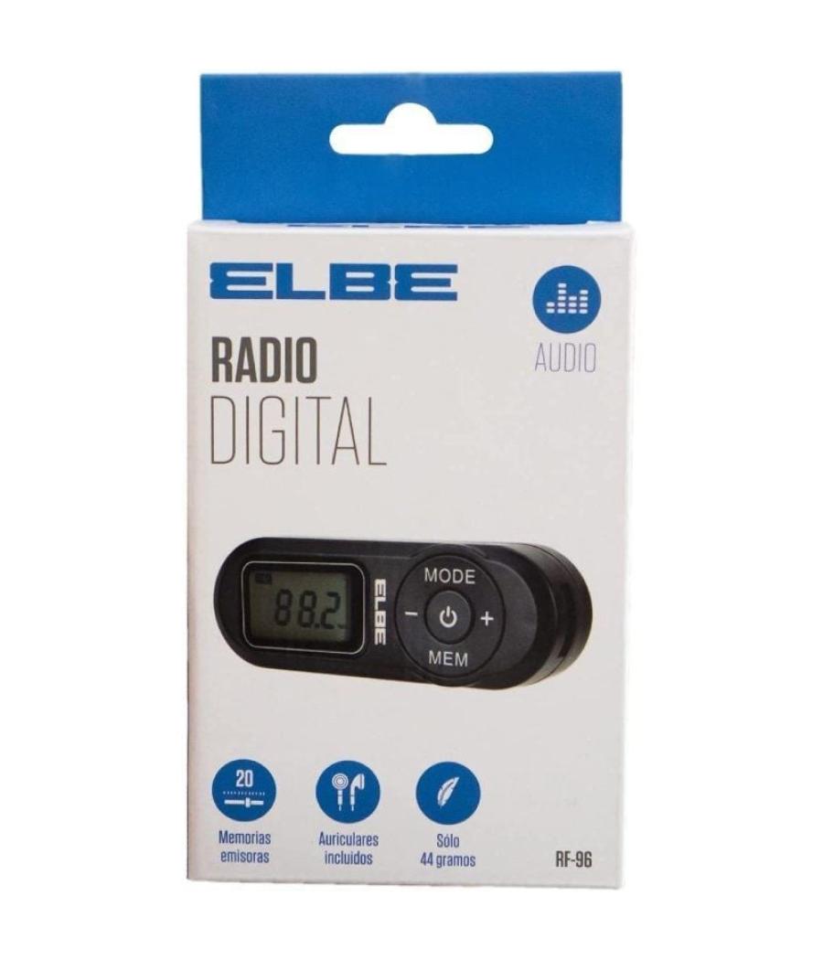 Radio portátil elbe rf-96/ negra/ incluye auriculares