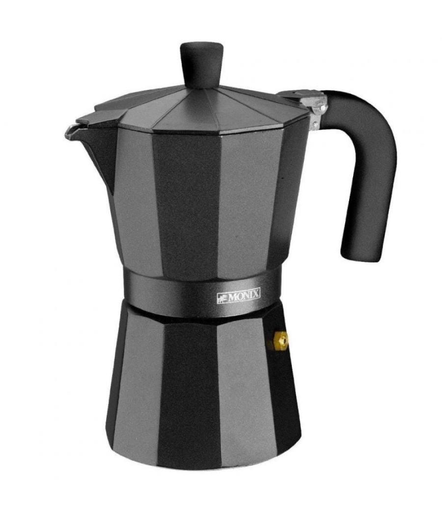 Cafetera italiana monix noir m640003/ 3 tazas/ negra