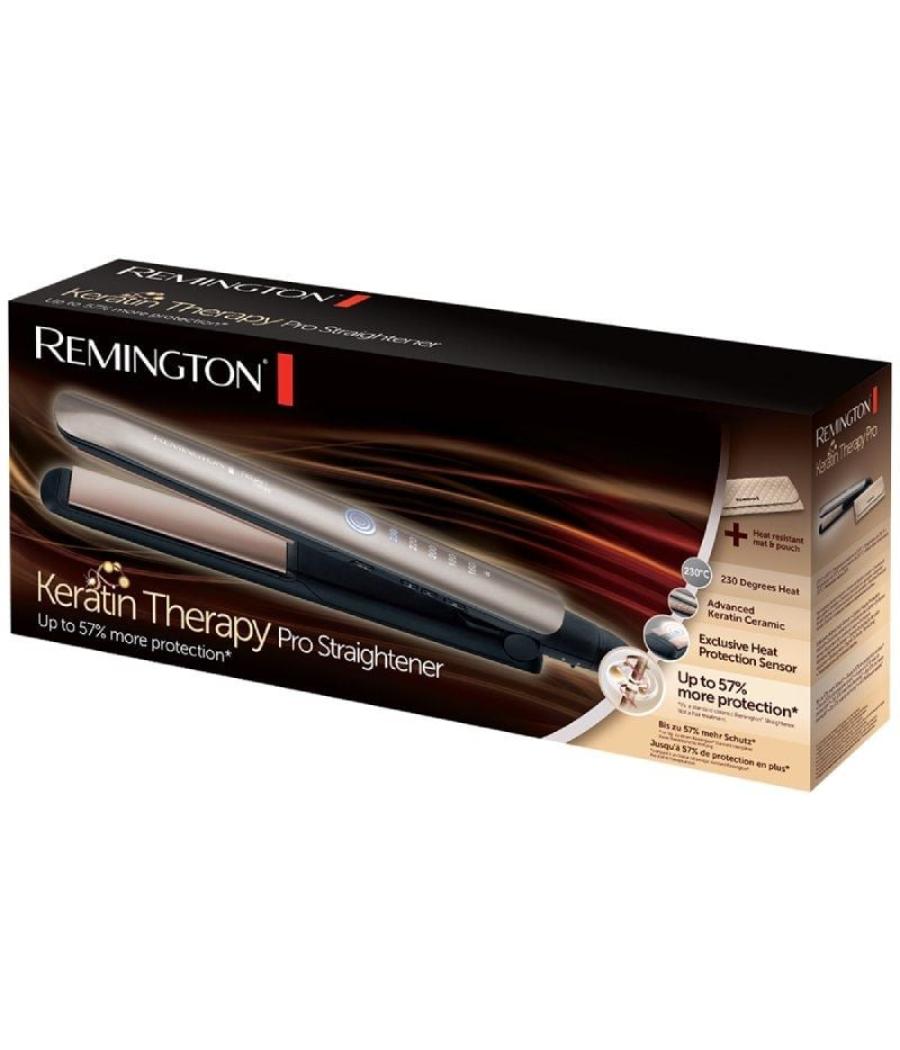 Plancha para el pelo remington keratin therapy pro s8590/ gris