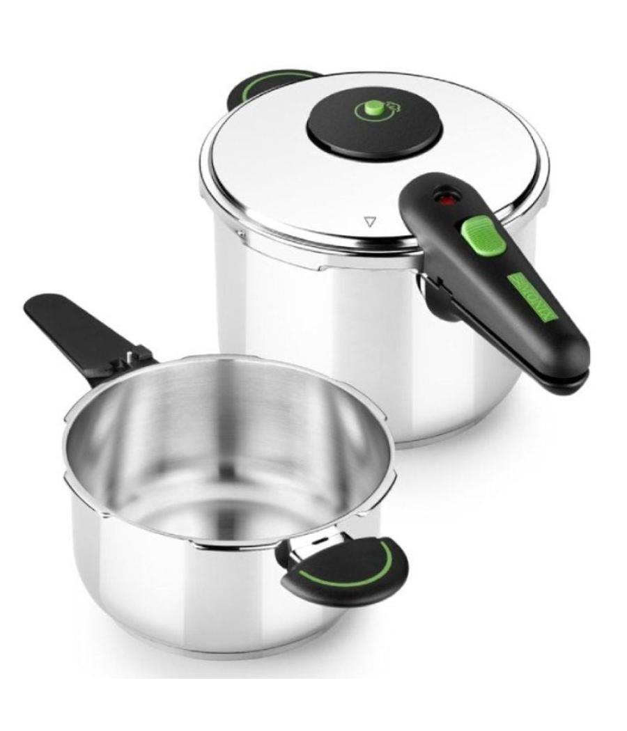 Pack 2 ollas a presión monix presto m911001/ 4+6l/ aptas para inducción