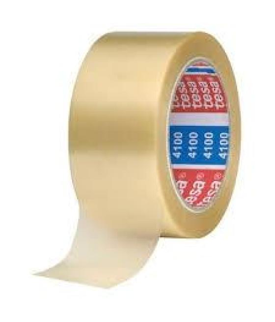 Tesa rollo precinto 66mx50mm pvc rugoso transparente