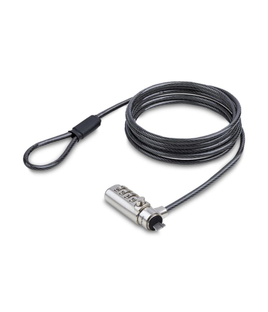 StarTech.com Cable de Seguridad Delgado de Portátil Compatible con K-Slot de 1,5m - Cable Antirrobo para Portátil con Candado de