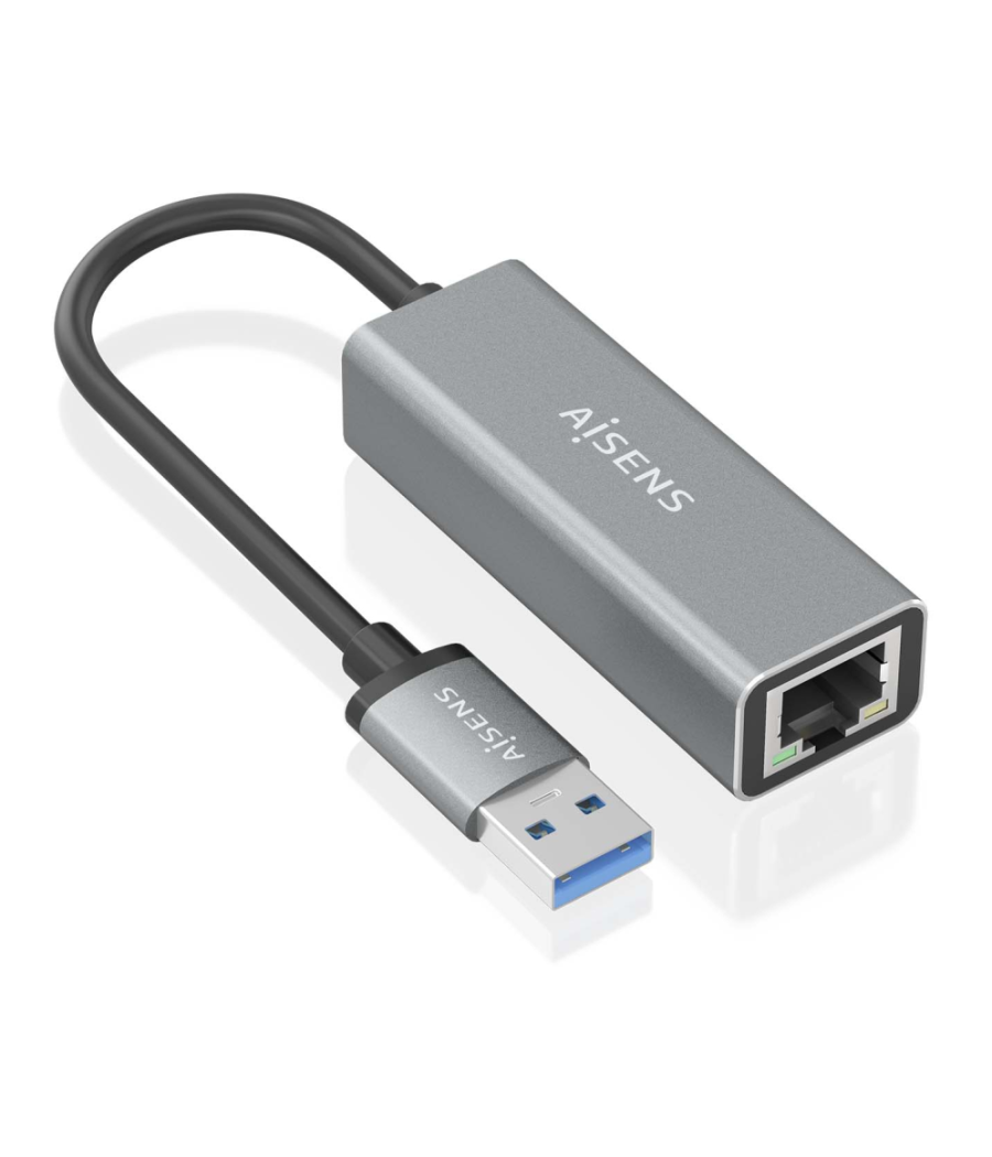 Conversor aisens usb 3.0 a ethernet gigabit 10/100/1000 gris 15cm