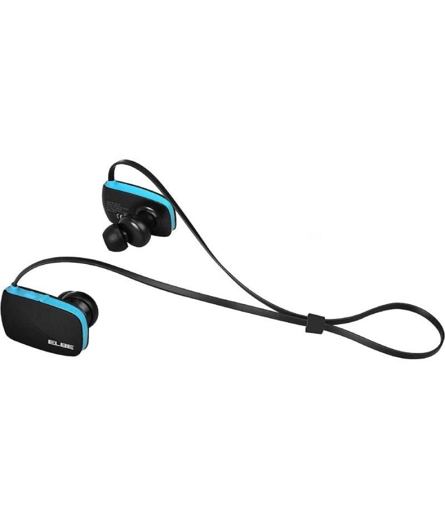 Auriculares inalámbricos deportivos elbe abt-038-dep/ con micrófono/ bluetooth/ azules y negros