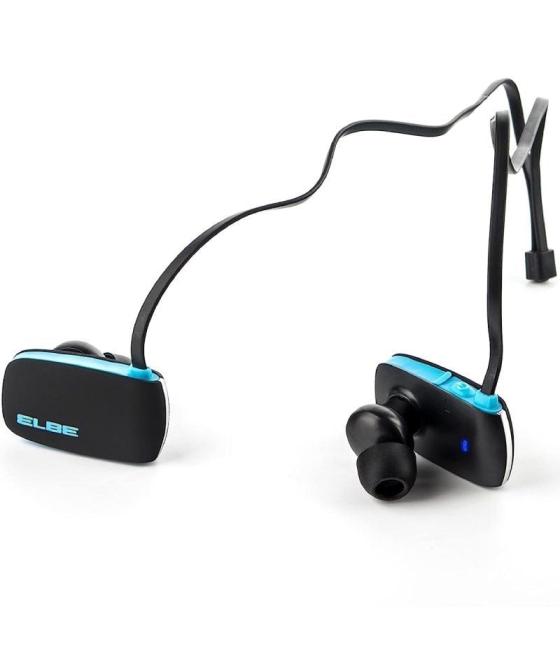 Auriculares inalámbricos deportivos elbe abt-038-dep/ con micrófono/ bluetooth/ azules y negros