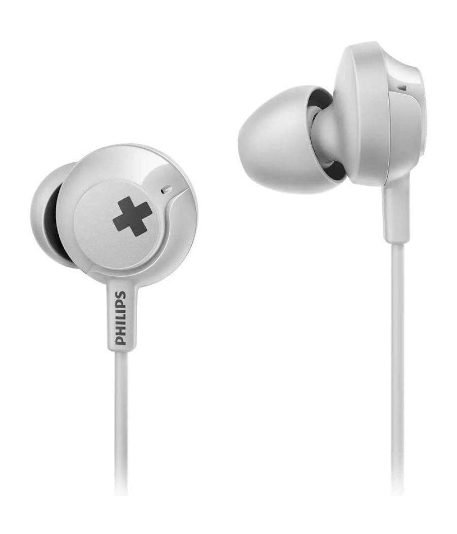 Auriculares intrauditivos philips she4305wt/ con micrófono/ jack 3.5/ blancos