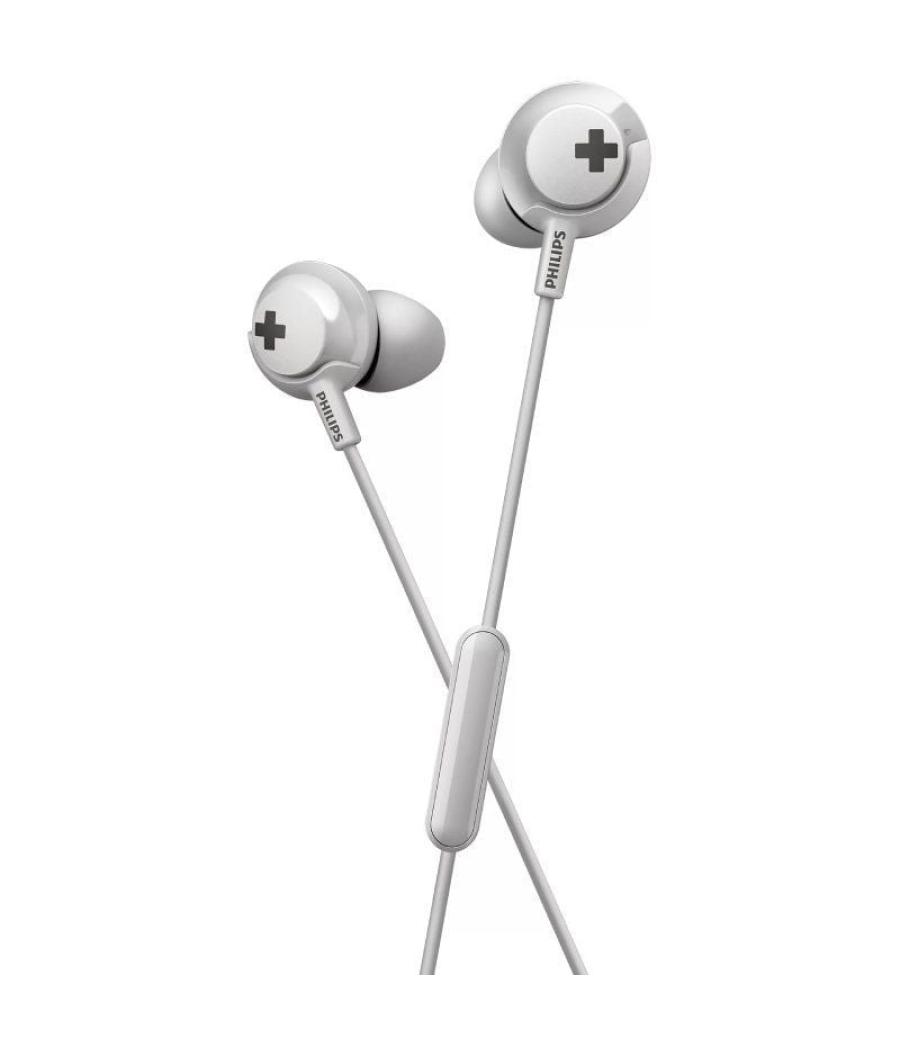 Auriculares intrauditivos philips she4305wt/ con micrófono/ jack 3.5/ blancos