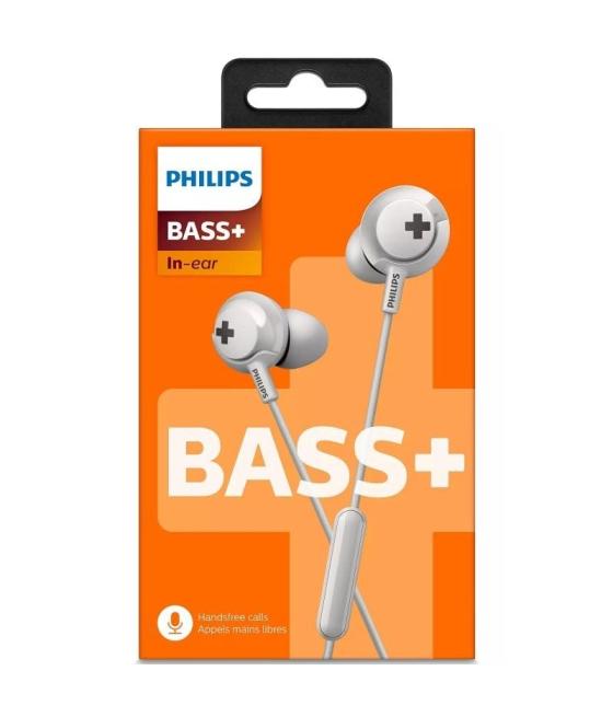 Auriculares intrauditivos philips she4305wt/ con micrófono/ jack 3.5/ blancos