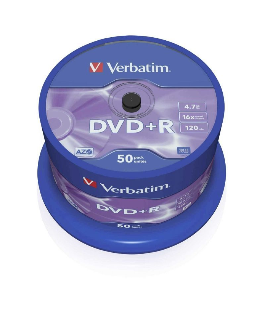 Dvd+r verbatim advanced azo 16x/ tarrina-50uds