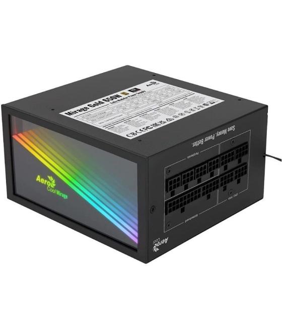 Fuente de alimentación aerocool mirage gold 650m/ 650w/ ventilador 12cm/ 80 plus gold