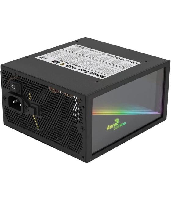 Fuente de alimentación aerocool mirage gold 750/ 750w/ ventilador 12cm/ 80 plus gold