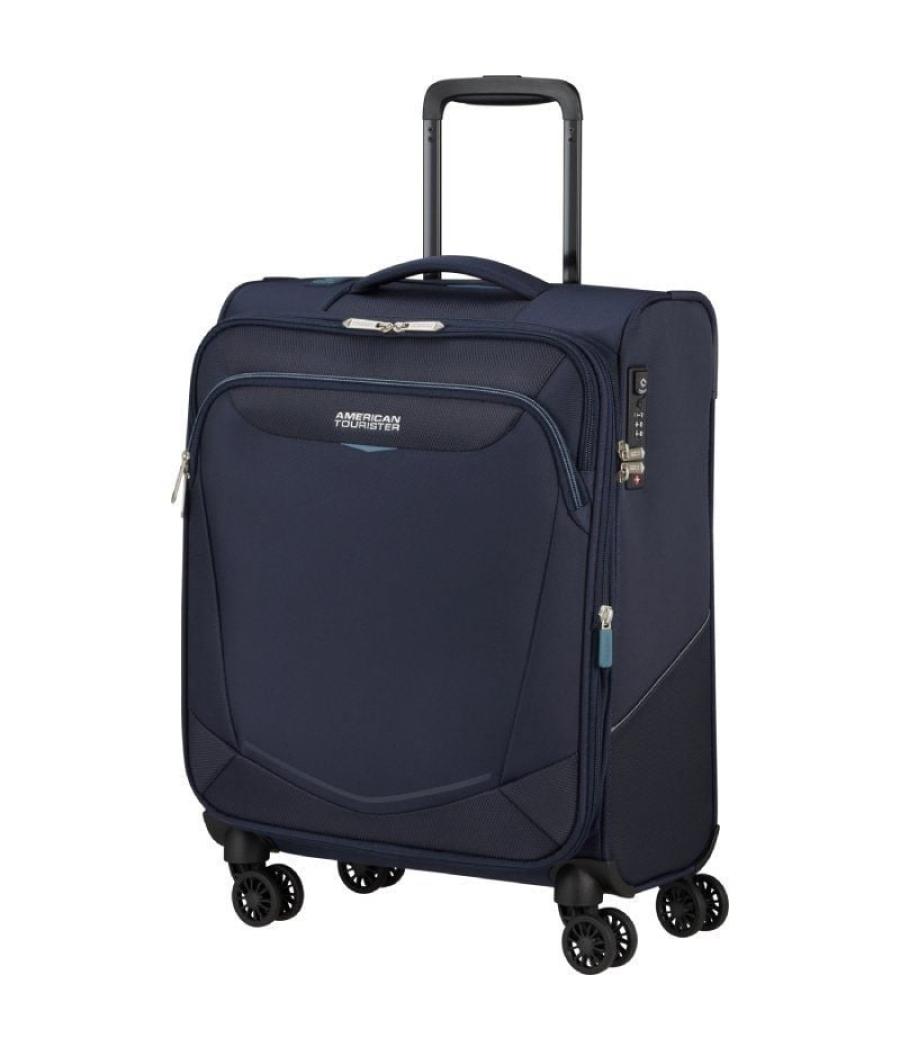 Maleta de cabina american tourister summerride spinner 55cm/ 55x40x23cm/ 4 ruedas/ azul marino