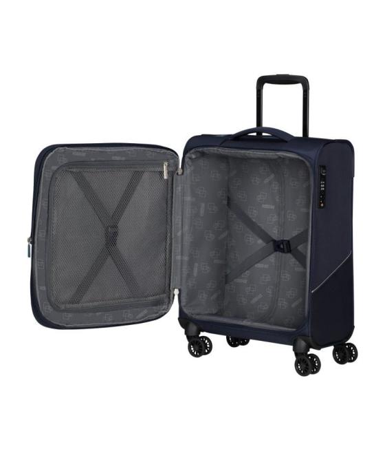 Maleta de cabina american tourister summerride spinner 55cm/ 55x40x23cm/ 4 ruedas/ azul marino