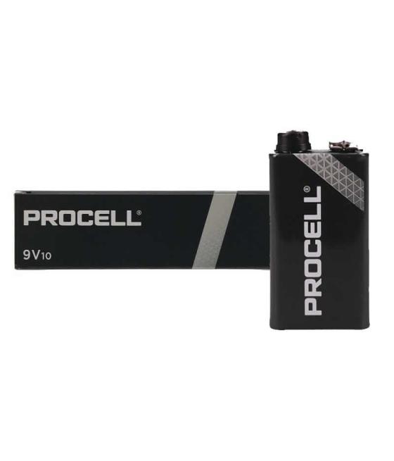 Pack de 10 pilas duracell procell id1604ipx10/ 9v/ alcalinas