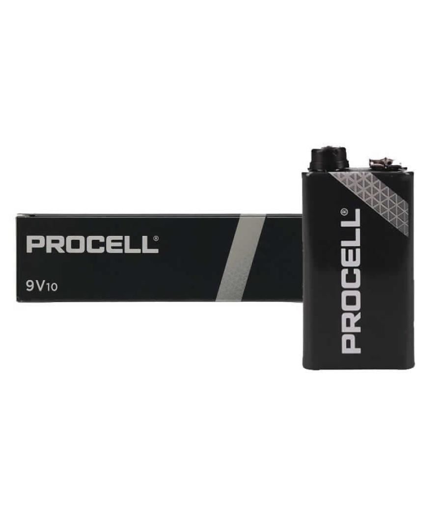 Pack de 10 pilas duracell procell id1604ipx10/ 9v/ alcalinas