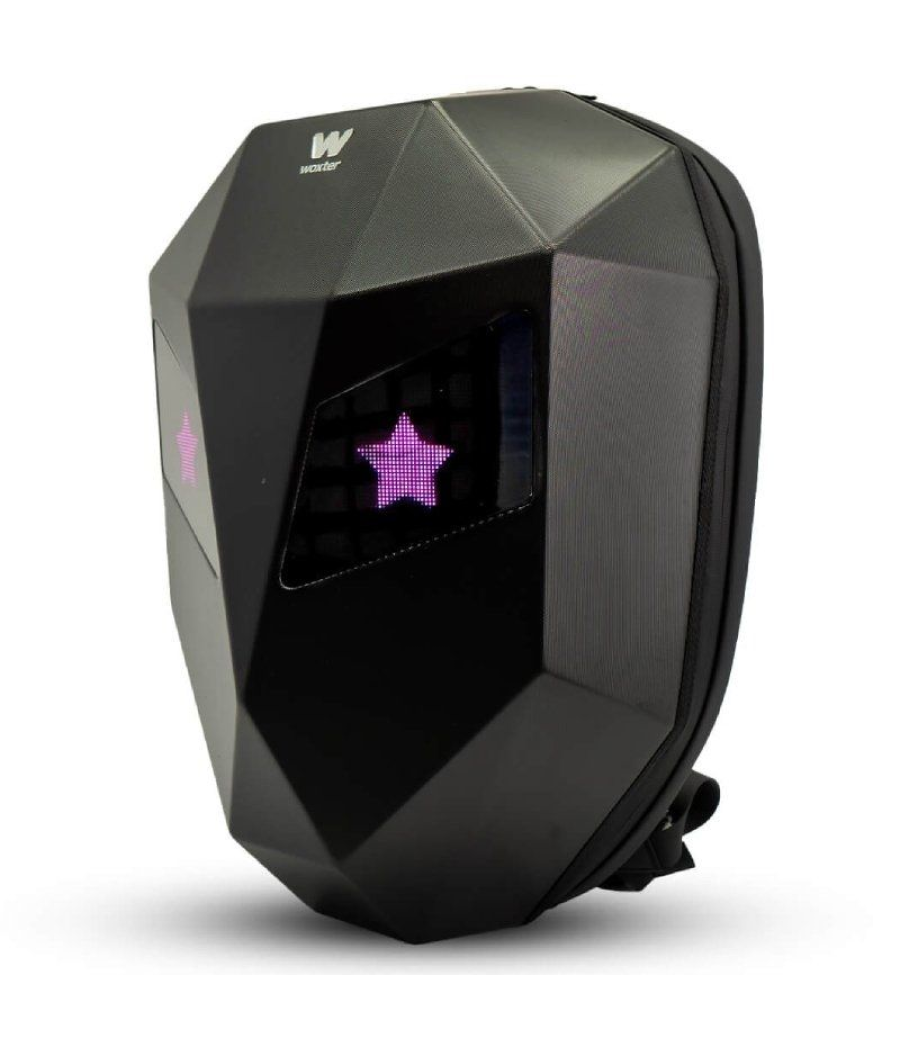 Mochila con pantalla led woxter black knight/ capacidad 30l/ negra