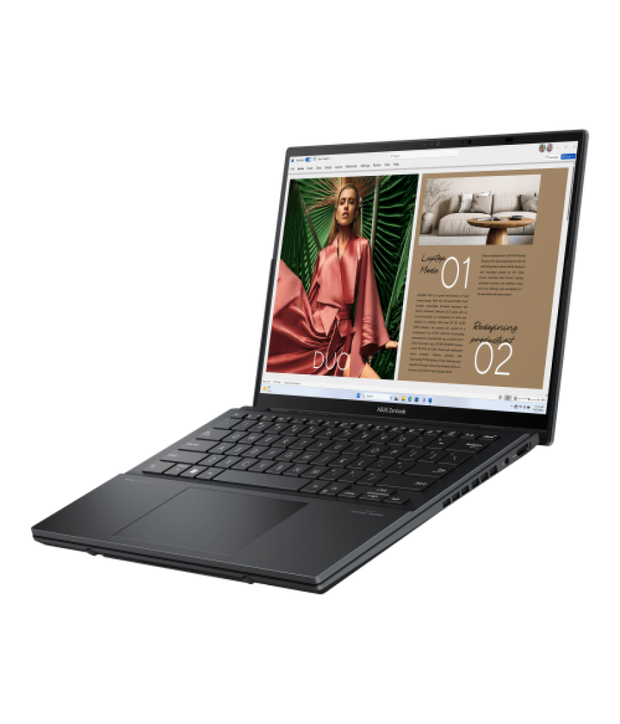 Asus zenbook duo oled ux8406ma-ql396w - ordenador portátil 14" wuxga (intel core ultra 9 185h, 32gb ram, 1tb ssd, arc graphics, 