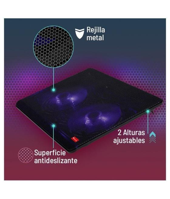 Soporte refrigerante ngs cooler jetstand para portátiles hasta 15.6'/ iluminación led