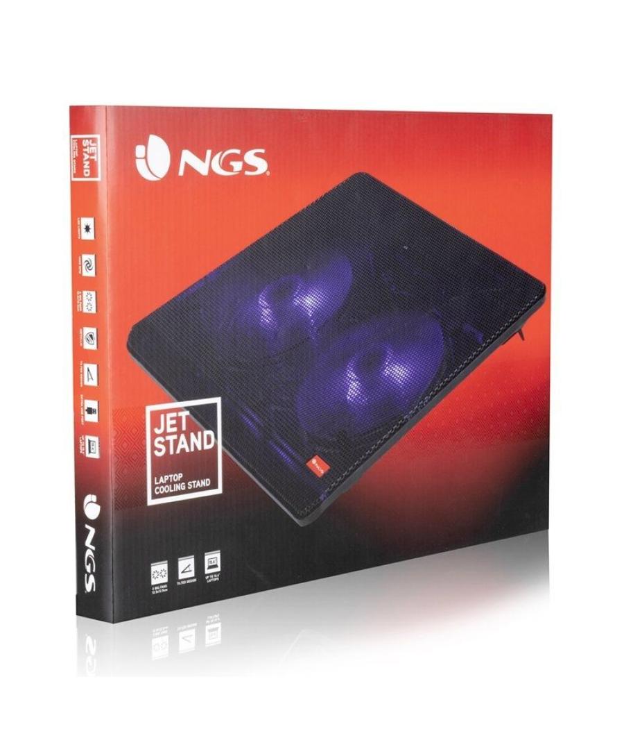 Soporte refrigerante ngs cooler jetstand para portátiles hasta 15.6'/ iluminación led