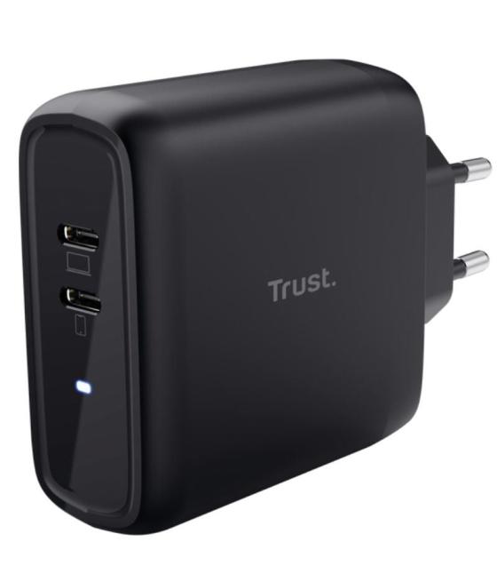 Cargador de pared trust maxo 65w 2p/ 2xusb tipo-c/ 65w