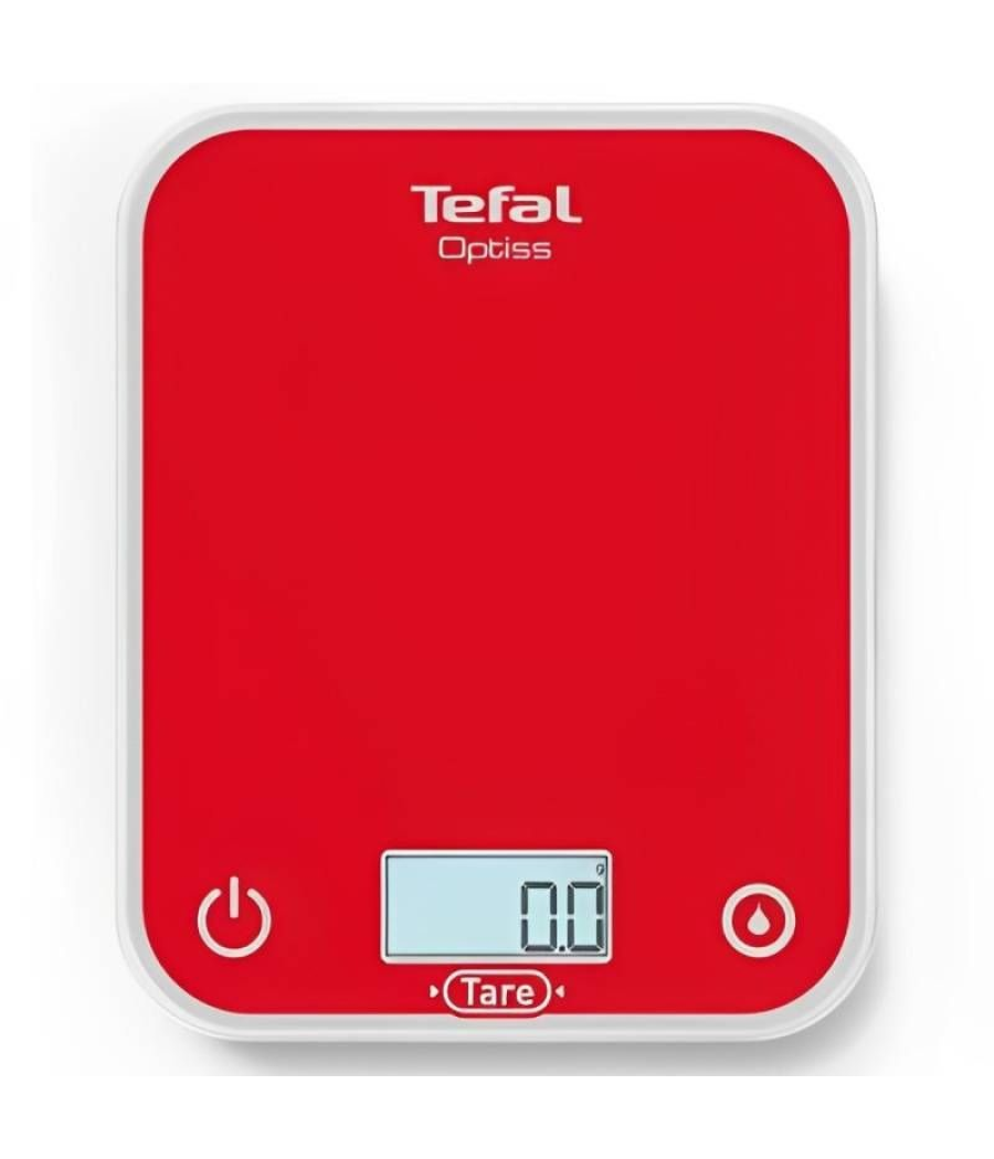 Báscula de cocina electrónica tefal optiss/ hasta 5kg/ roja