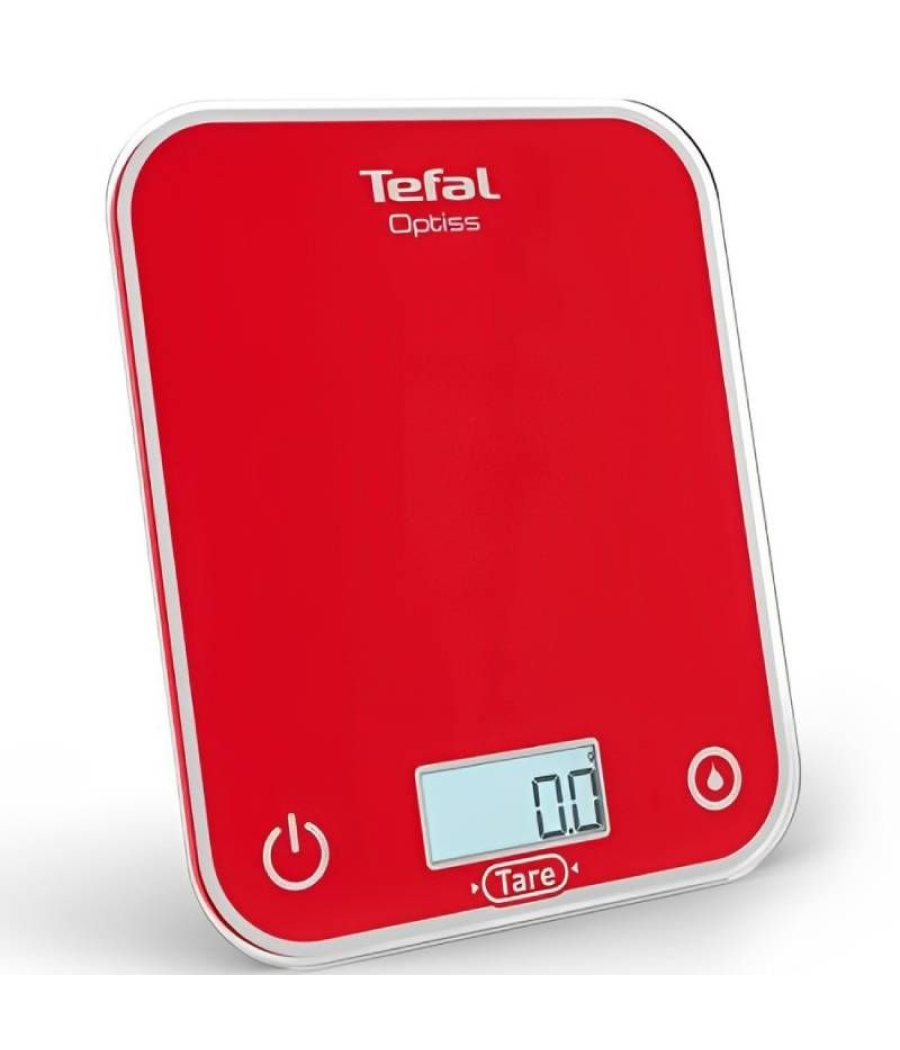 Báscula de cocina electrónica tefal optiss/ hasta 5kg/ roja