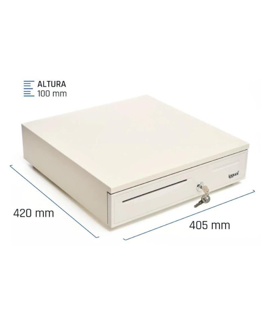 Iggual cajón portamonedas iron-50w 42cm 5+8 blanco