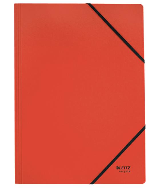 Carpeta leitz recycle gomas din a4 cartón reciclable 100% rojo