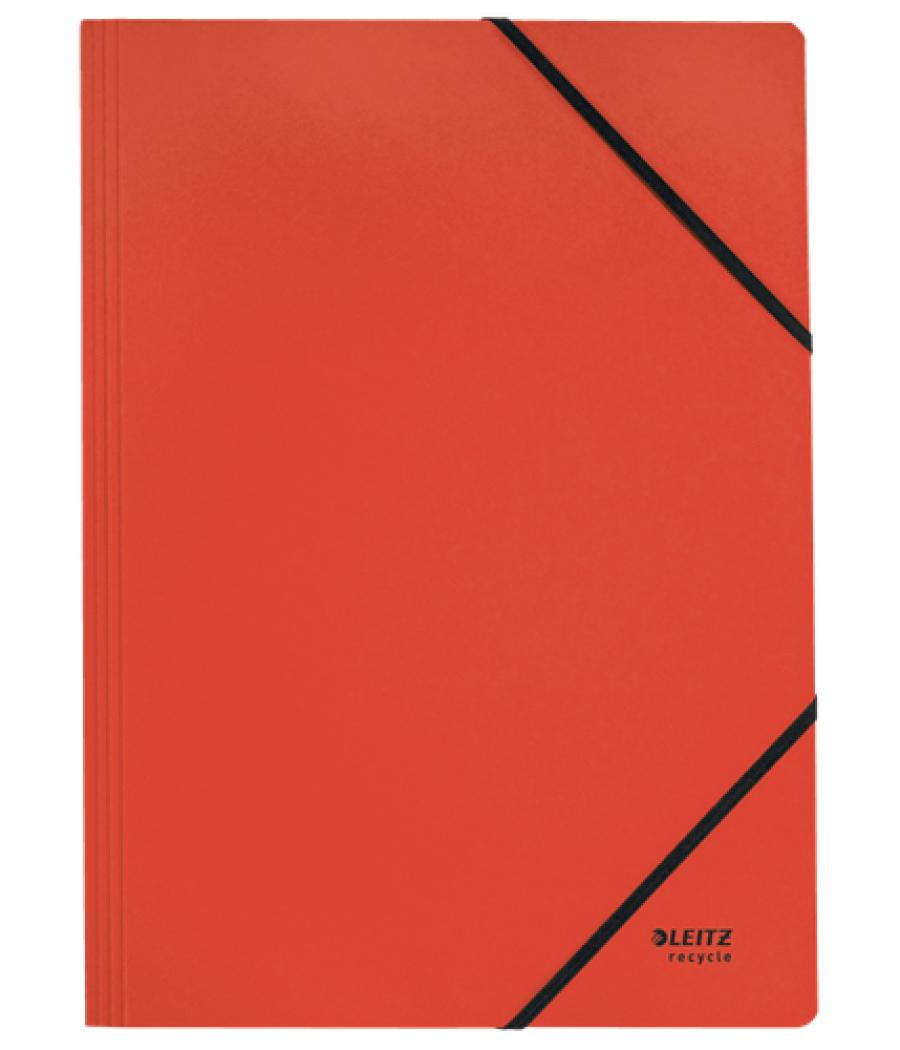 Carpeta leitz recycle gomas din a4 cartón reciclable 100% rojo