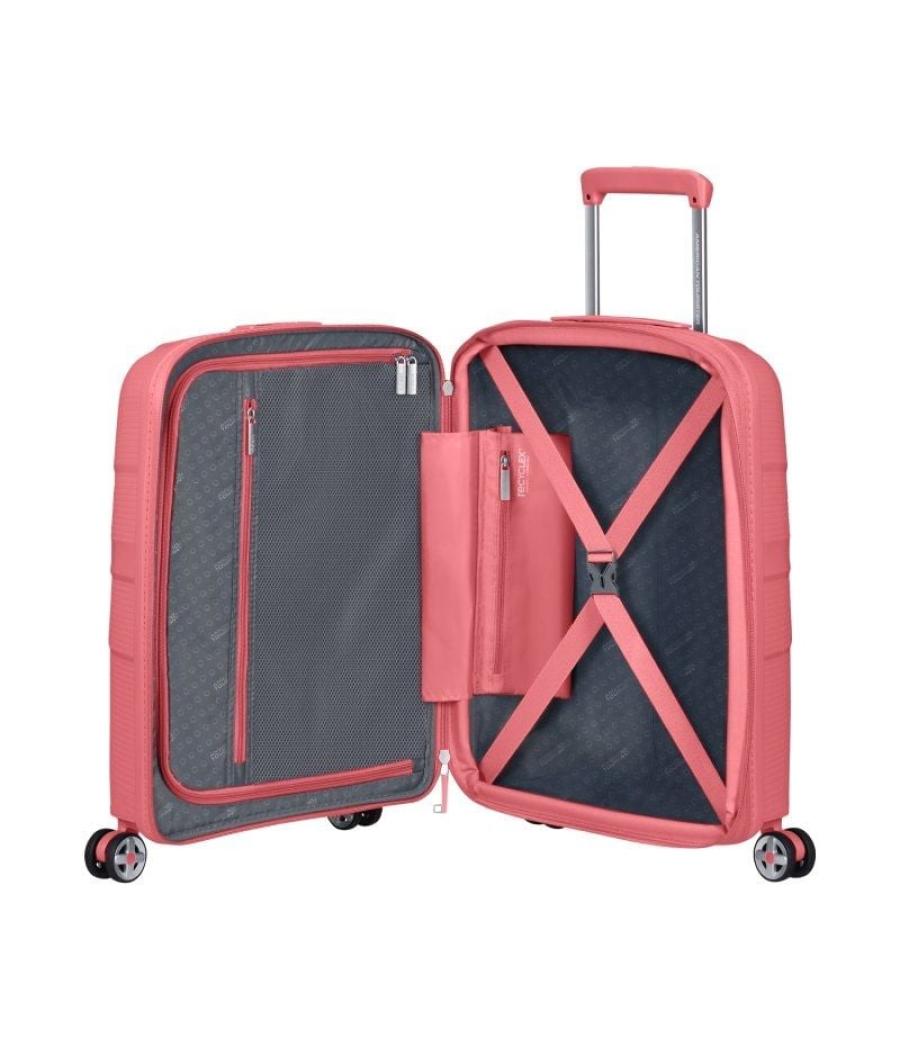 Maleta de cabina american tourister starvibe spinner 55cm/ 55x40x20cm/ 4 ruedas/ coral