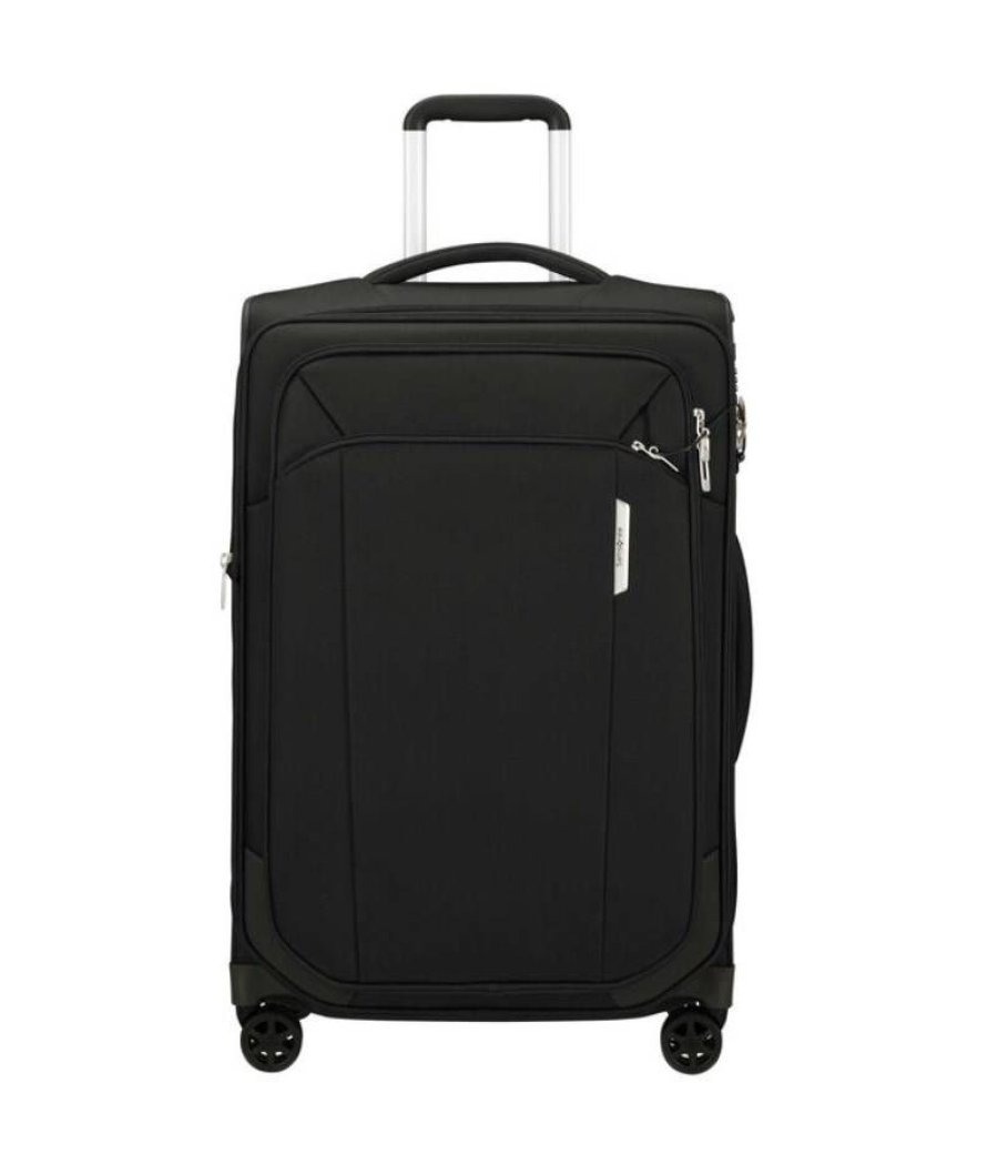 Maleta mediana samsonite respark expansible 67cm/ 66x43x33cm/ 4 ruedas/ negra