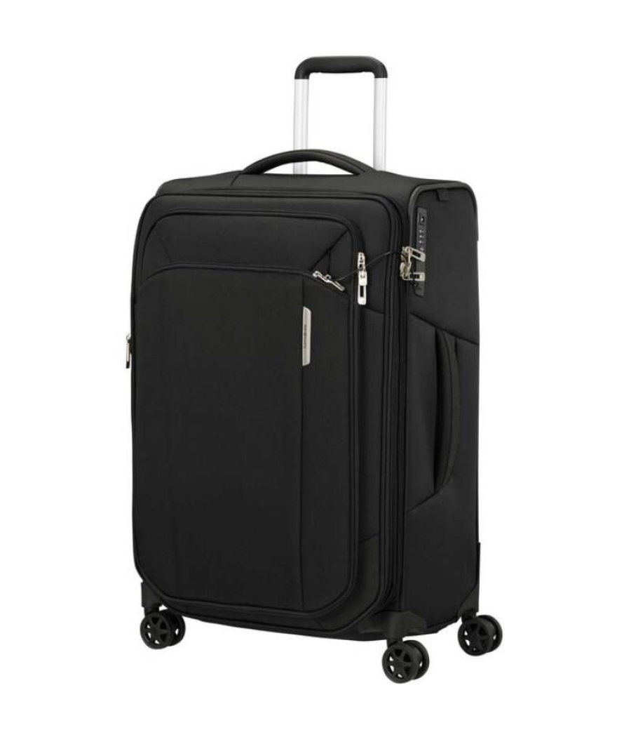 Maleta mediana samsonite respark expansible 67cm/ 66x43x33cm/ 4 ruedas/ negra