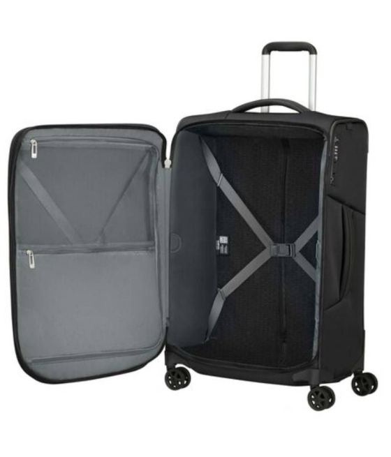 Maleta mediana samsonite respark expansible 67cm/ 66x43x33cm/ 4 ruedas/ negra