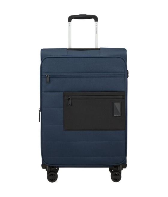 Maleta mediana samsonite vaycay spinner expansible 66cm/ 66x43x30cm/ 4 ruedas/ azul marino