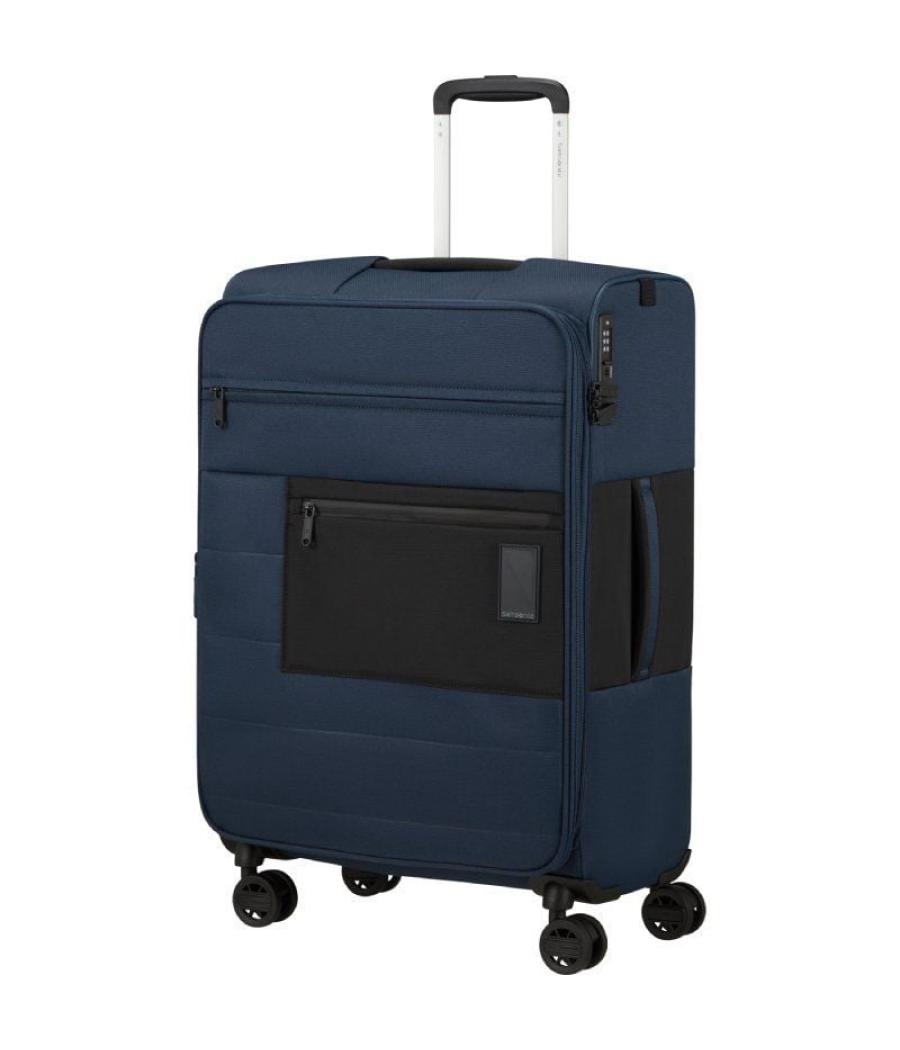 Maleta mediana samsonite vaycay spinner expansible 66cm/ 66x43x30cm/ 4 ruedas/ azul marino