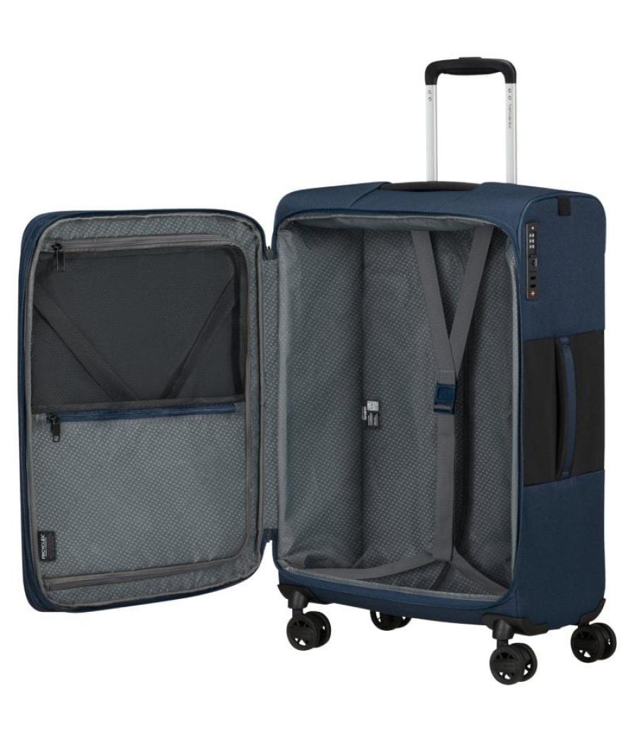 Maleta mediana samsonite vaycay spinner expansible 66cm/ 66x43x30cm/ 4 ruedas/ azul marino