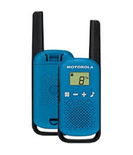 Walkie talkie motorola tlkr - t42 blue packs 2 pmr446 - 8km - 16canales - 500mw - clip cinturon