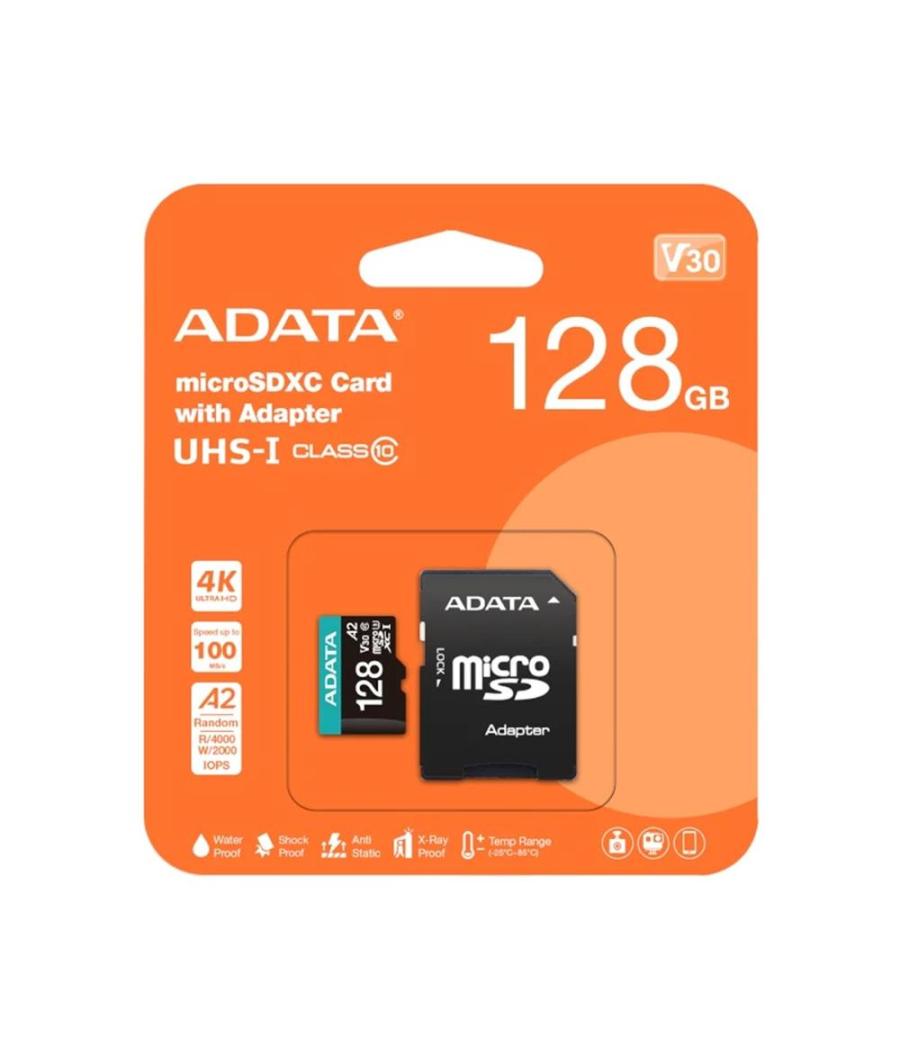 Tarjeta micro sd adata 128gb cl10 + adaptador sd