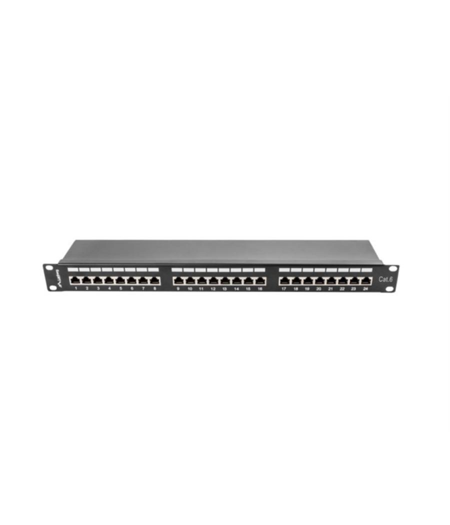 Patch panel lanberg 24 puertos 1u cat.6 sftp 19pulgadas rack negro
