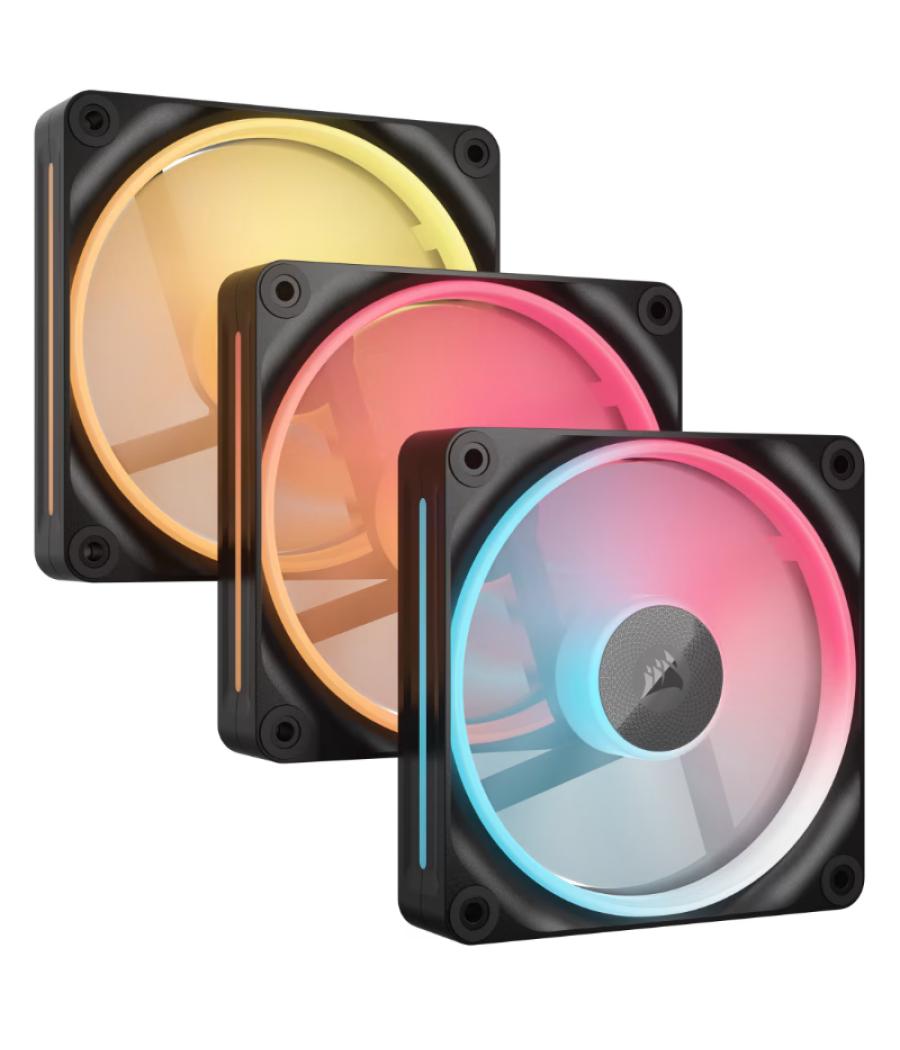 Ventilador auxiliar lx120-r icue link rgb 120mm white triple pack corsair