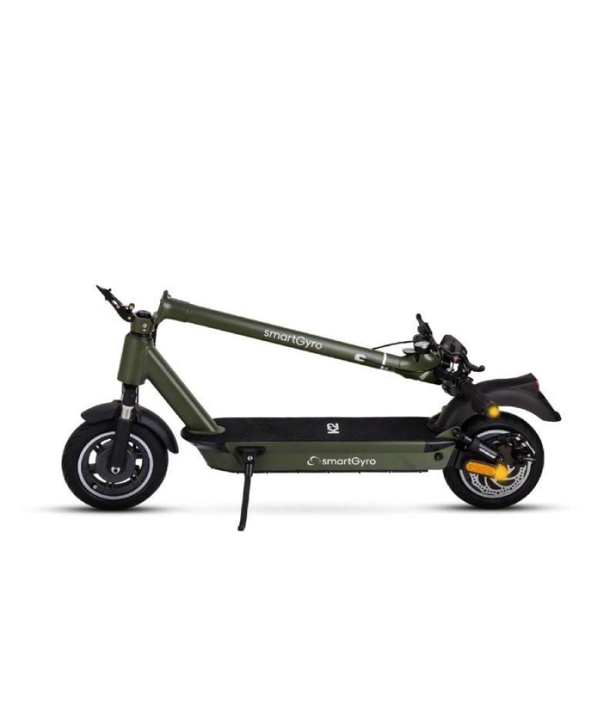 Patinete eléctrico smartgyro k2 army certificado/ motor 800w/ ruedas 10'/ 25km/h /autonomía 50km/ verde