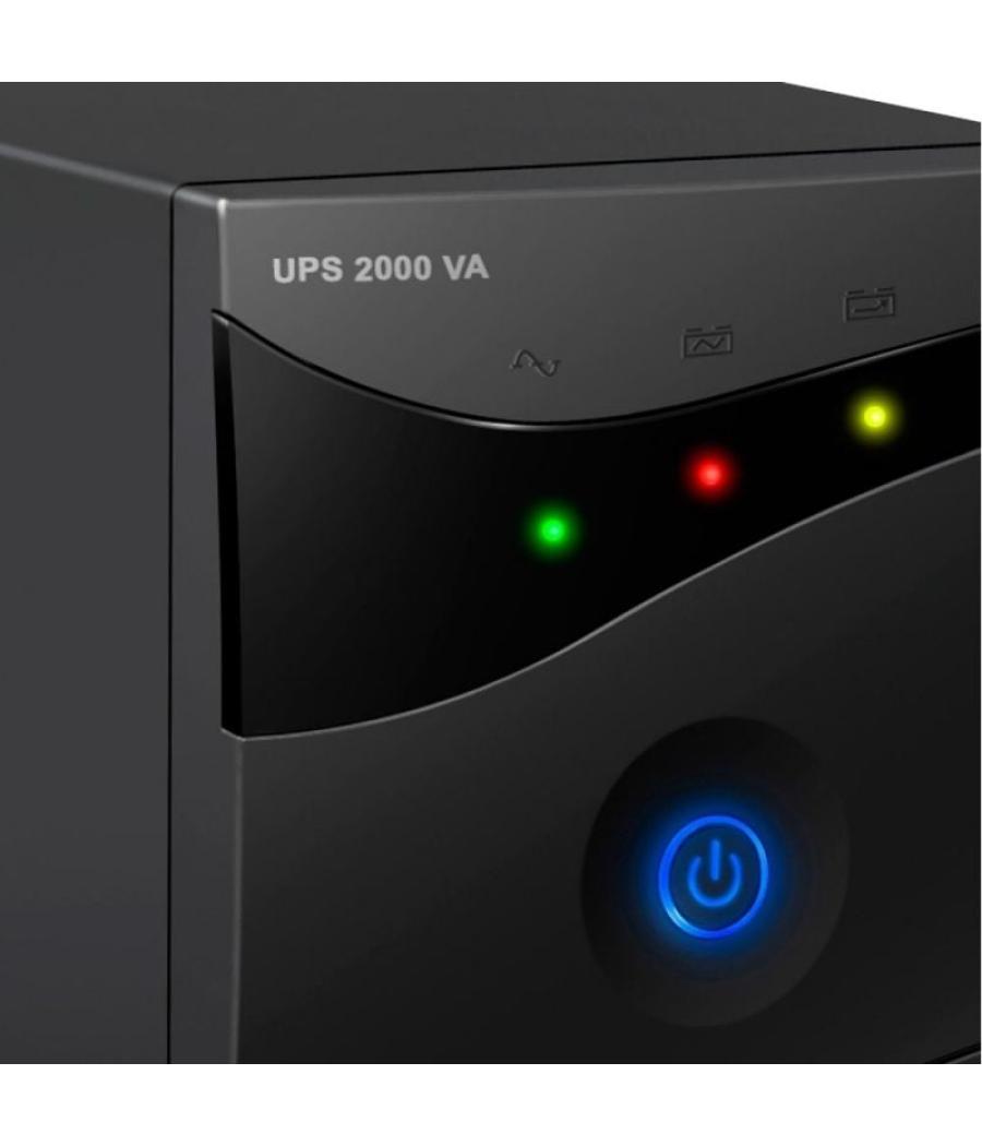 Sai línea interactiva woxter ups 2000 va/ 2000va-1200w/ 2 salidas/ formato torre