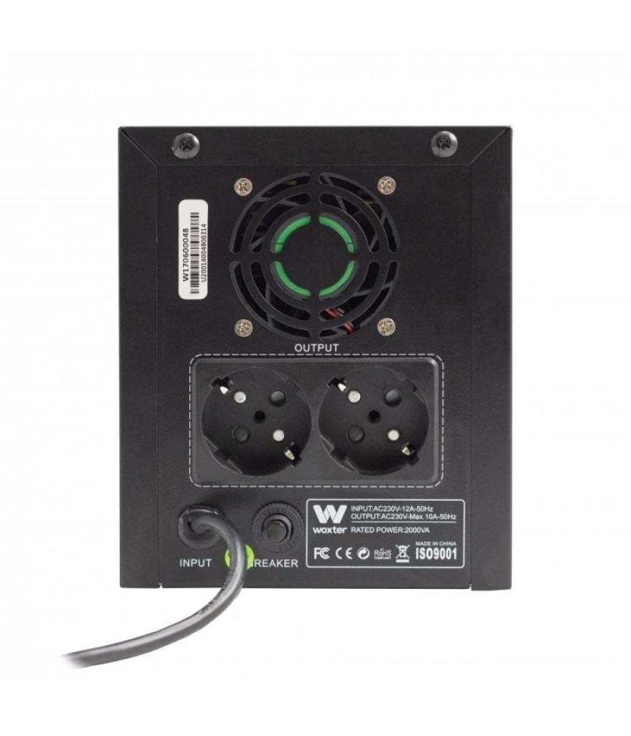 Sai línea interactiva woxter ups 2000 va/ 2000va-1200w/ 2 salidas/ formato torre