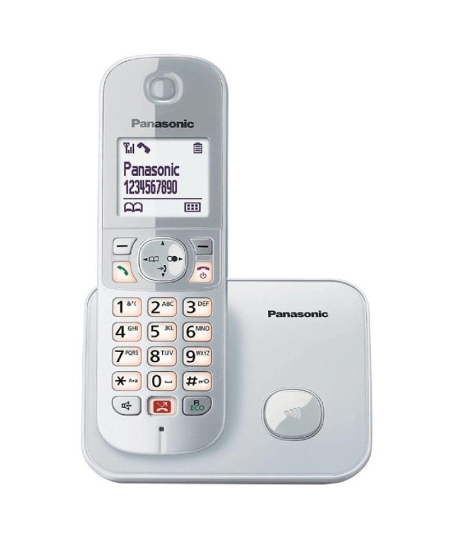 Teléfono inalámbrico panasonic kx-tg6851sp/ plata