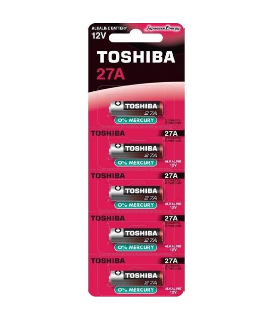 Pack de 5 pilas 12v toshiba 27a/ 12v/ alcalinas