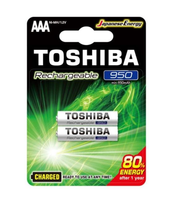 Pack de 2 pilas aaa toshiba rechargeable/ 1.2v/ recargables