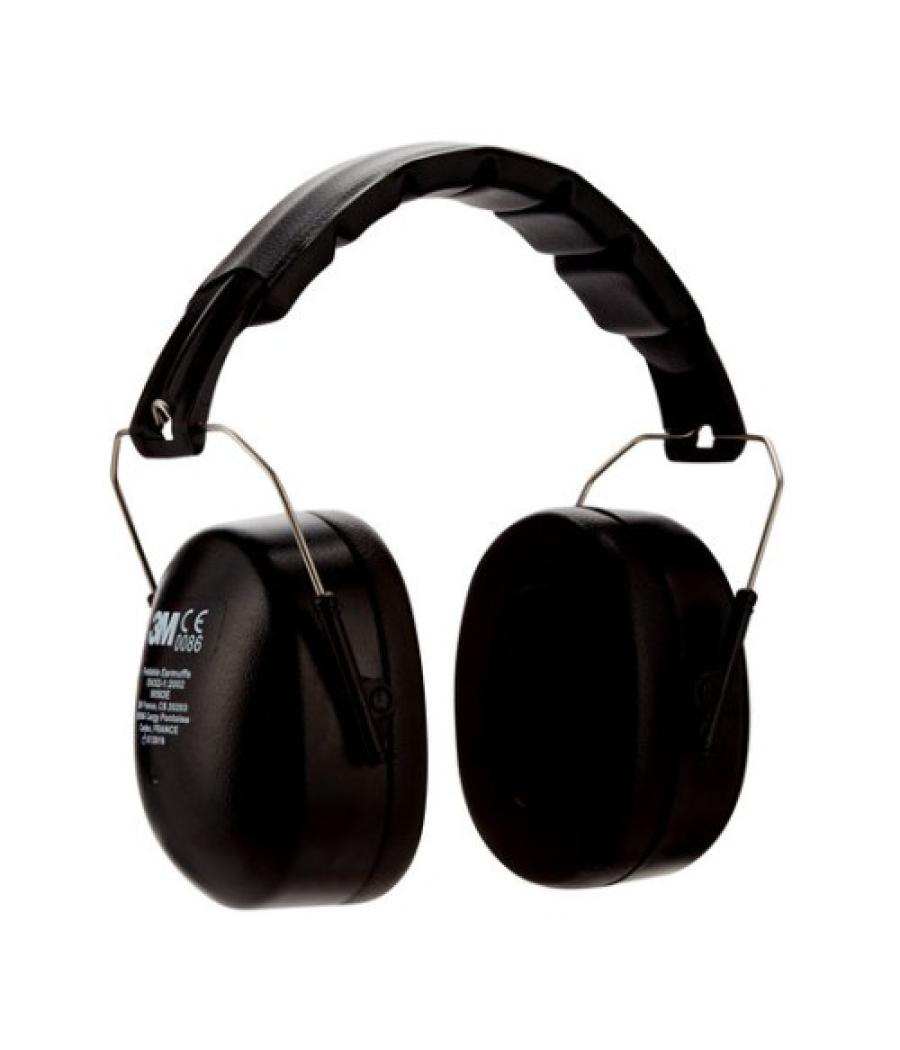 Cascos orejeras acolchadas con diadema plegable proteccion auditiva peltor 90563e-1 snr-30db negro 3m 7100333470