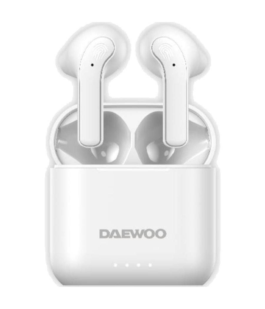 Auriculares bluetooth daewoo dw2021 con estuche de carga/ autonomía 5h/ blancos