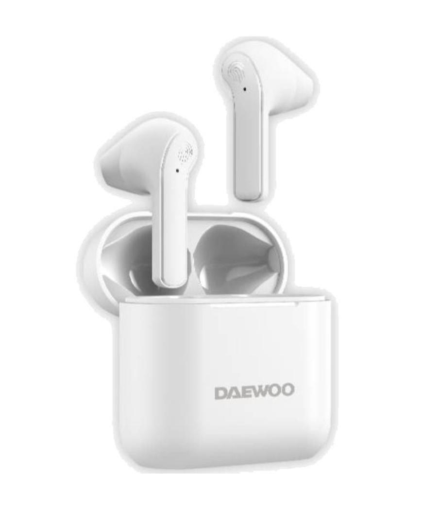 Auriculares bluetooth daewoo dw2021 con estuche de carga/ autonomía 5h/ blancos