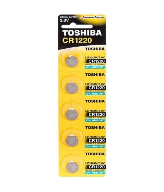 Pack de 5 pilas de botón toshiba cr1220/ 3v